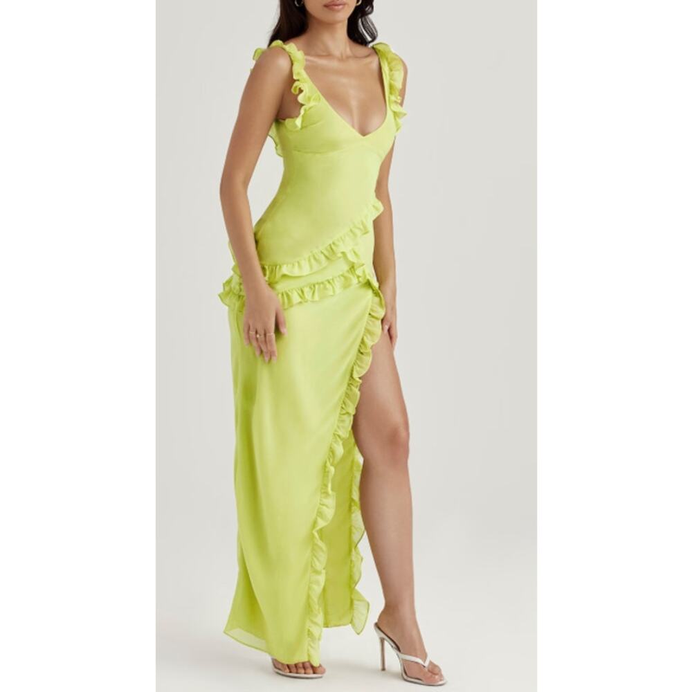 New House of CB Pixie Prom Formal Dress, Sunny Lime Size XS